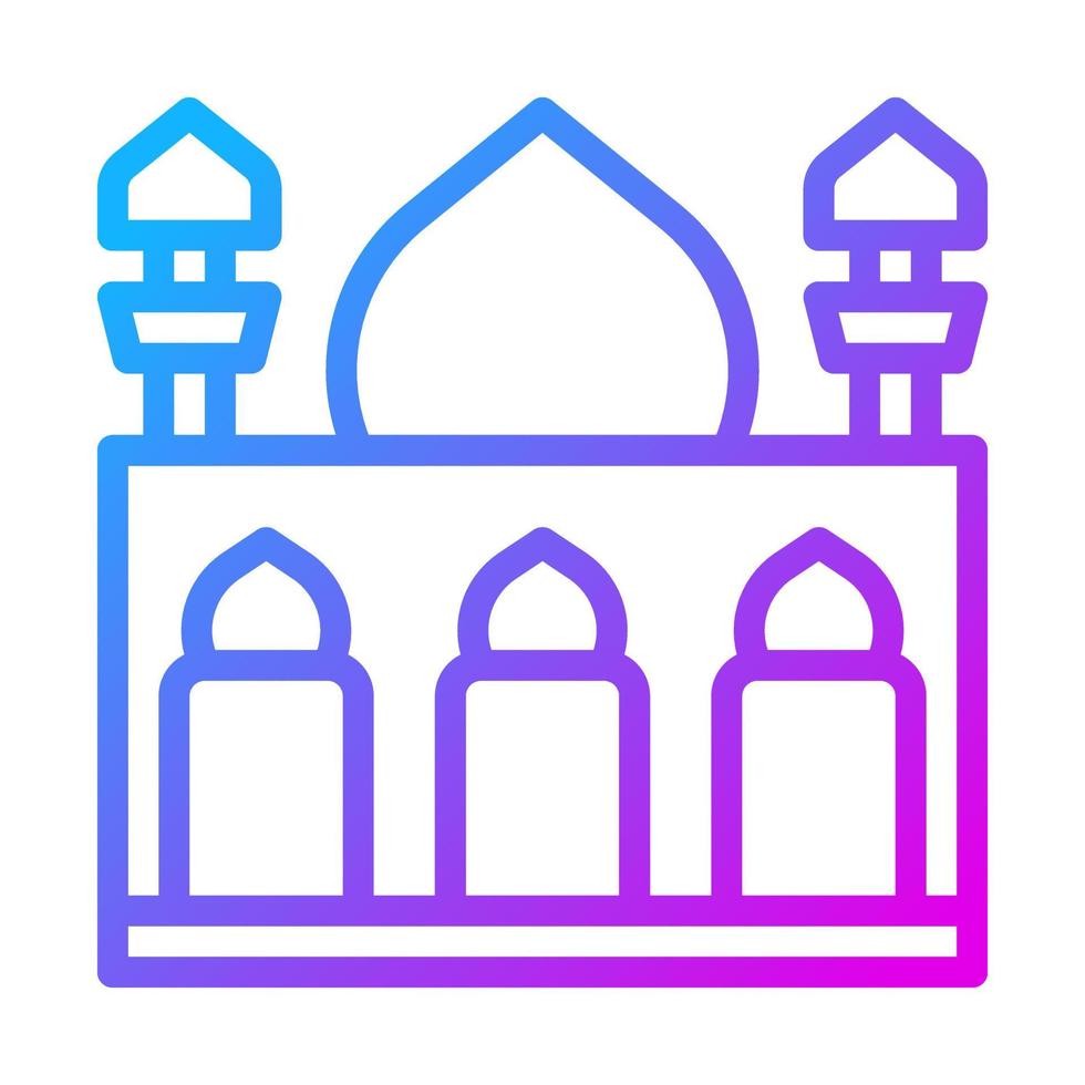 Moschee Symbol Gradient lila Farbe Ramadan Symbol perfekt. vektor