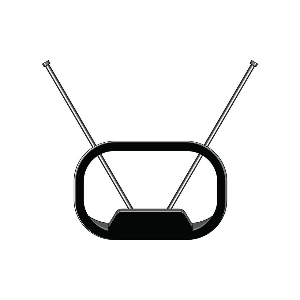 Jahrgang Fernseher Antenne Karikatur Vektor Illustration