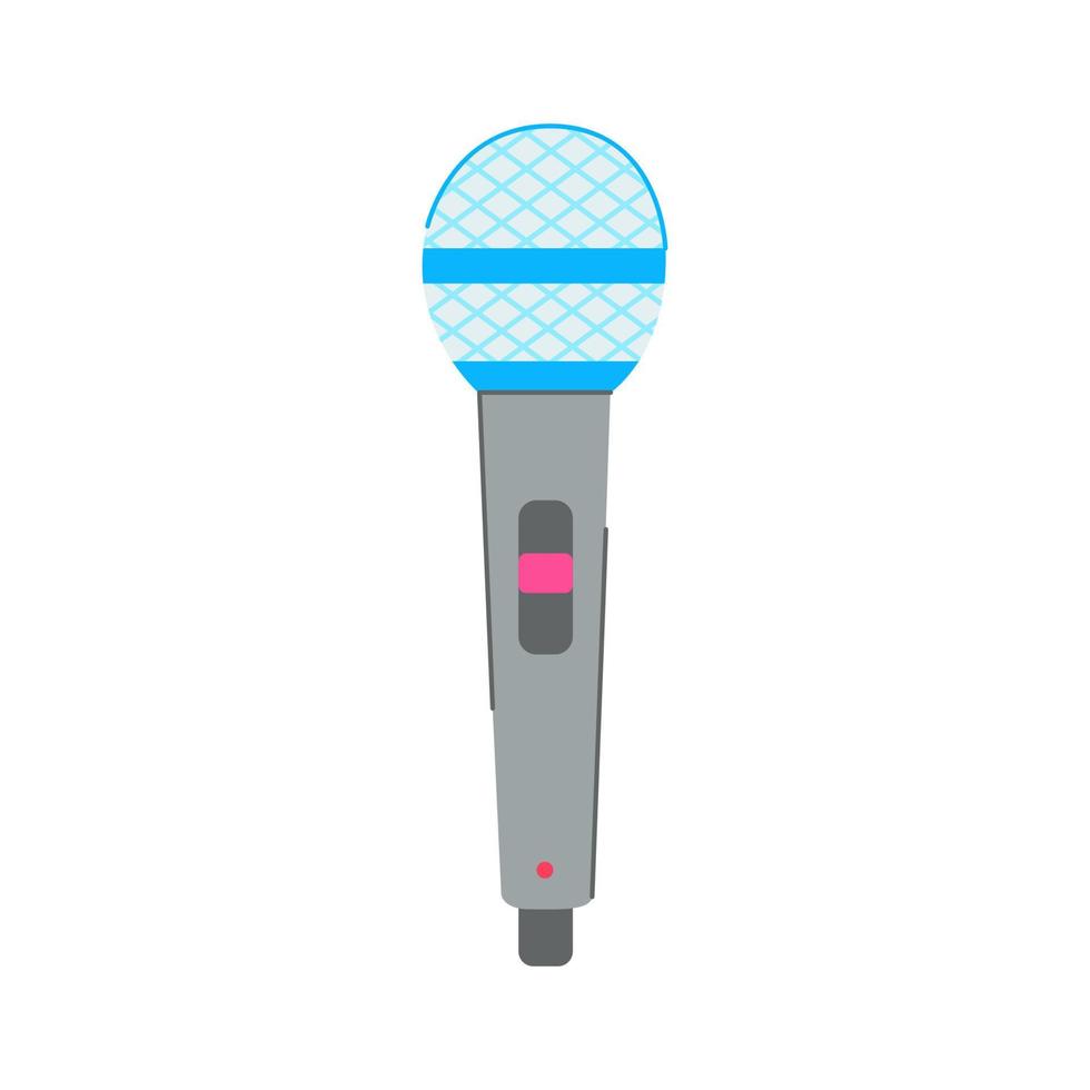 Karaoke Mikrofon Musik- Karikatur Vektor Illustration