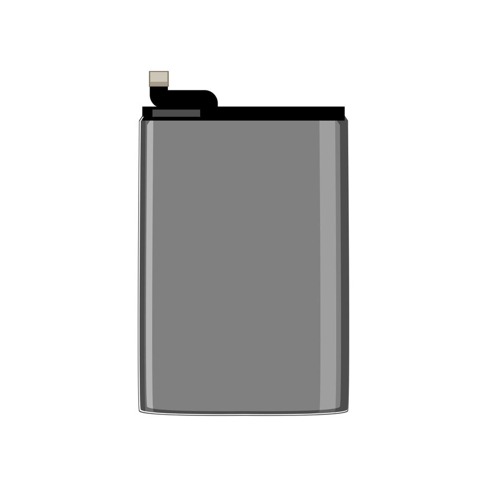 kraft mobil telefon batteri tecknad serie vektor illustration