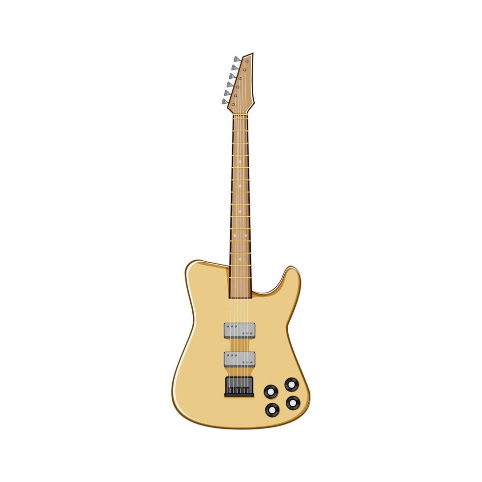 metall elektrisk gitarr tecknad serie vektor illustration