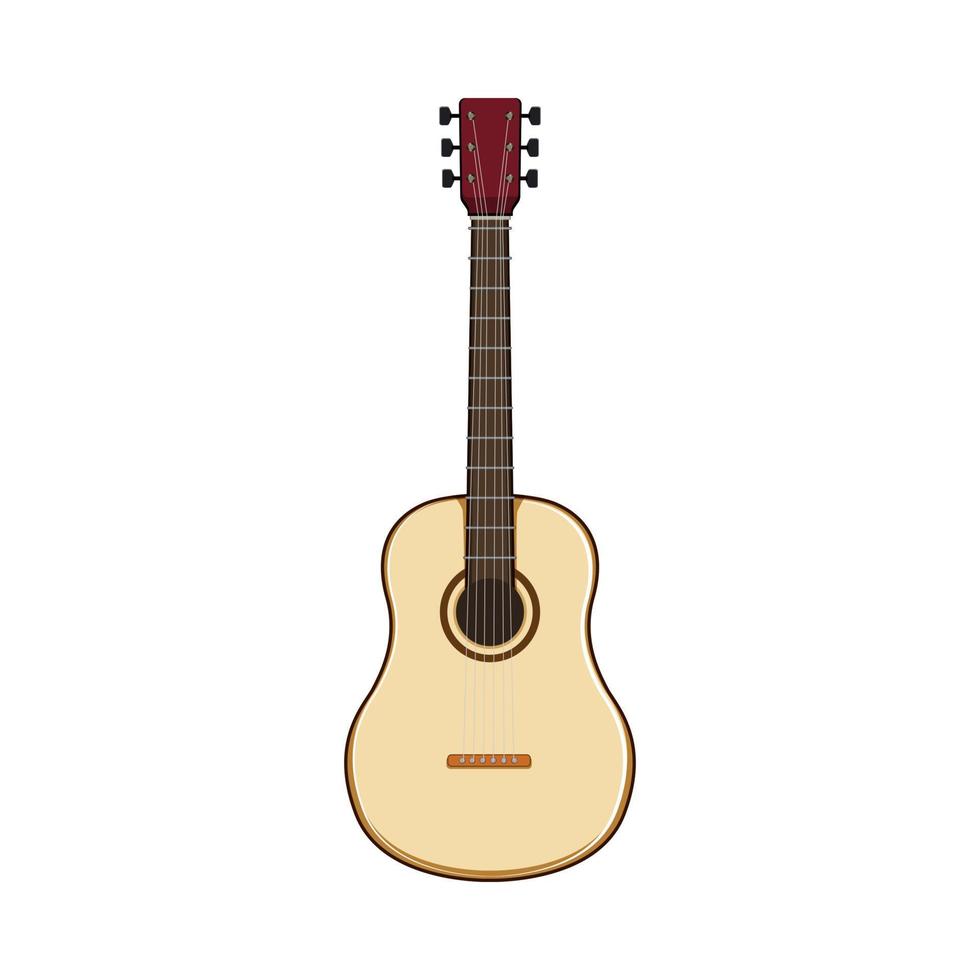 Instrument akustisch Gitarre Karikatur Vektor Illustration