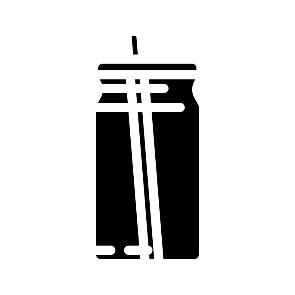 Flasche Smoothie trinken Glyphe Symbol Vektor Illustration