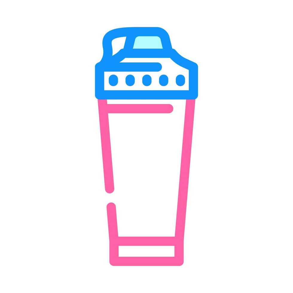 Shaker Smoothie trinken Farbe Symbol Vektor Illustration