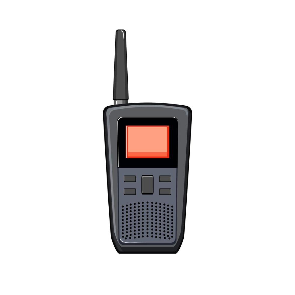 säkerhet walkie prat tecknad serie vektor illustration