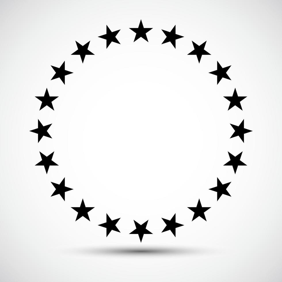 stjärna i cirkel ikon symbol tecken isolera på vit bakgrund, vektorillustration eps.10 vektor