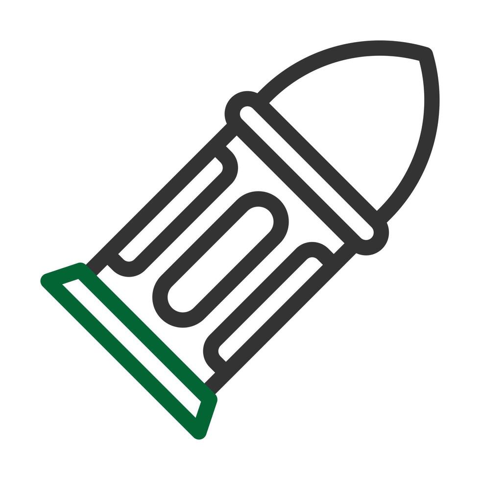 kula ikon duofärg grå grön Färg militär symbol perfekt. vektor