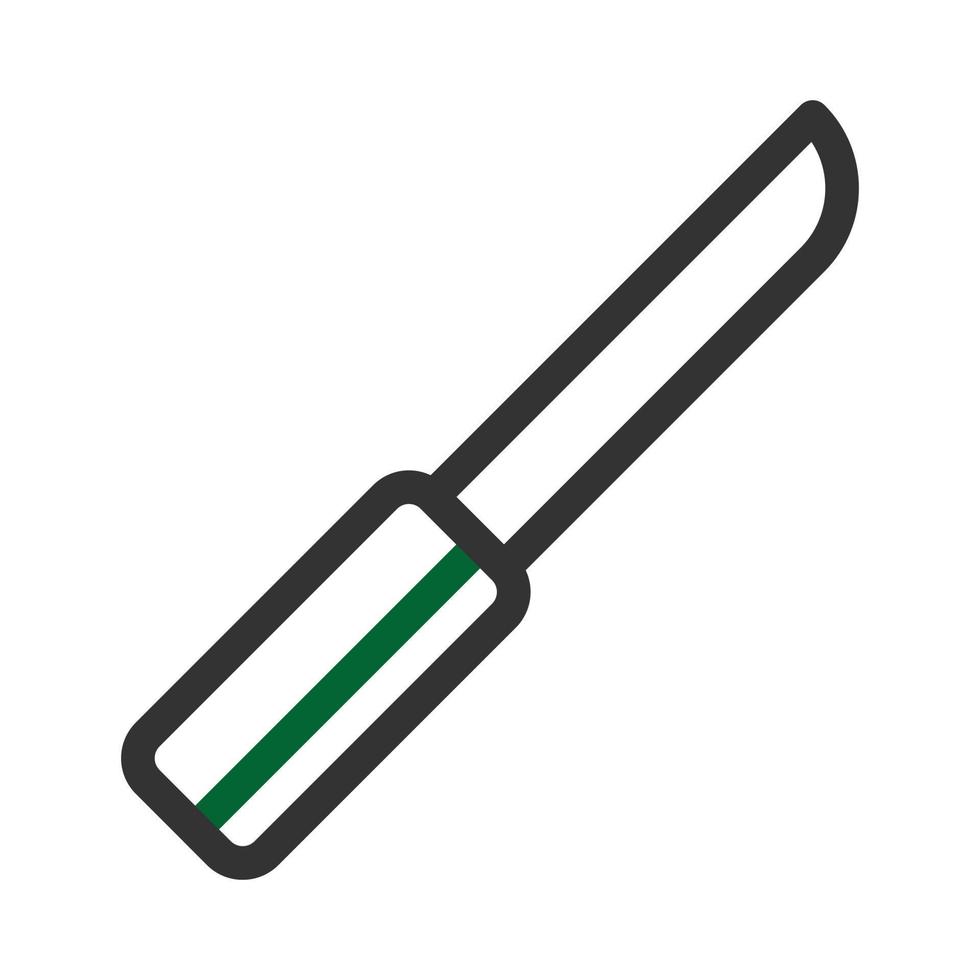 Messer Symbol duocolor grau Grün Farbe Militär- Symbol perfekt. vektor