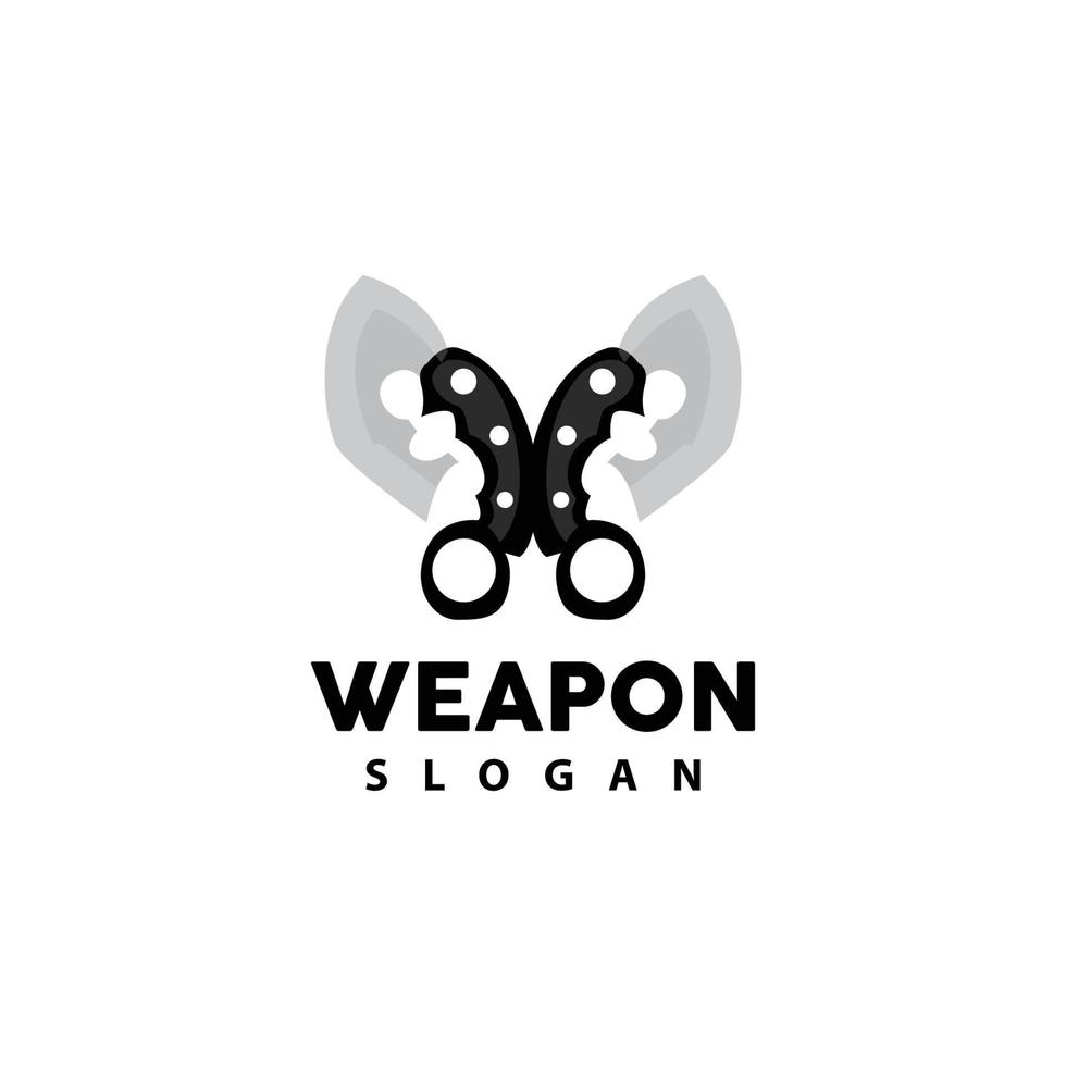 kerambit Logo, Indonesien Kampf Waffe Vektor, Ninja Kampf Werkzeug einfach Design, Vorlage Illustration Symbol Symbol vektor