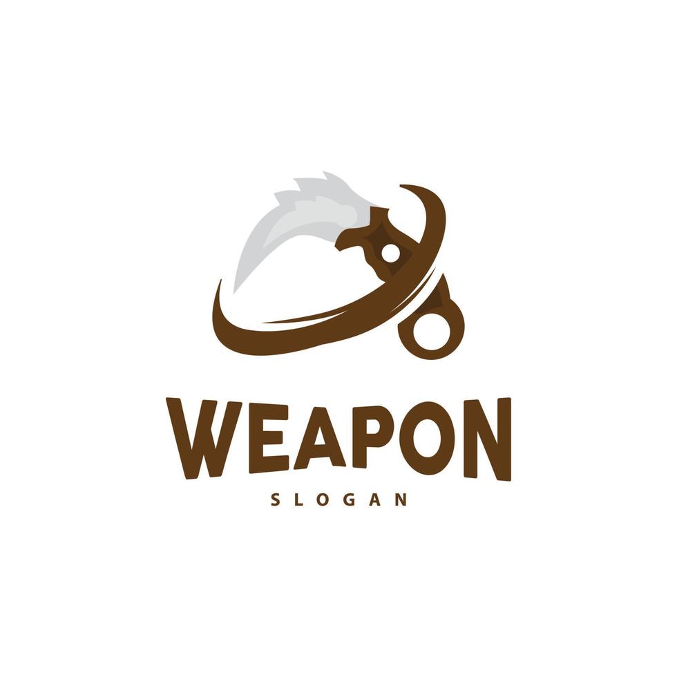 kerambit Logo, Indonesien Kampf Waffe Vektor, Ninja Kampf Werkzeug einfach Design, Vorlage Illustration Symbol Symbol vektor