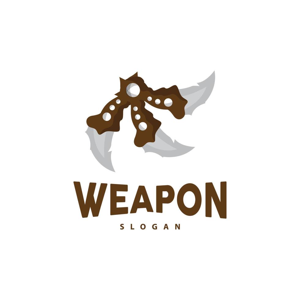 kerambit logotyp, indonesien stridande vapen vektor, ninja stridande verktyg enkel design, mall illustration symbol ikon vektor