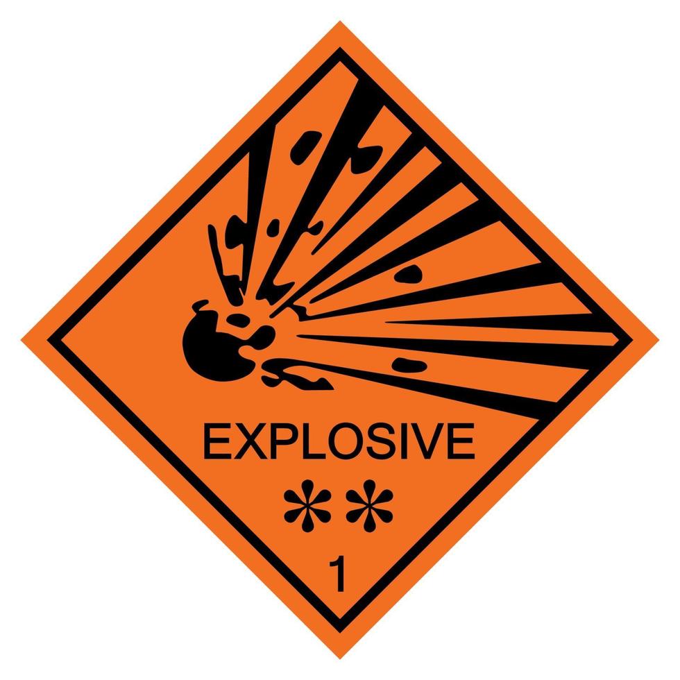 Warnung explosives Symbol Zeichen isolieren auf weißem Hintergrund, Vektor-Illustration eps.10 vektor