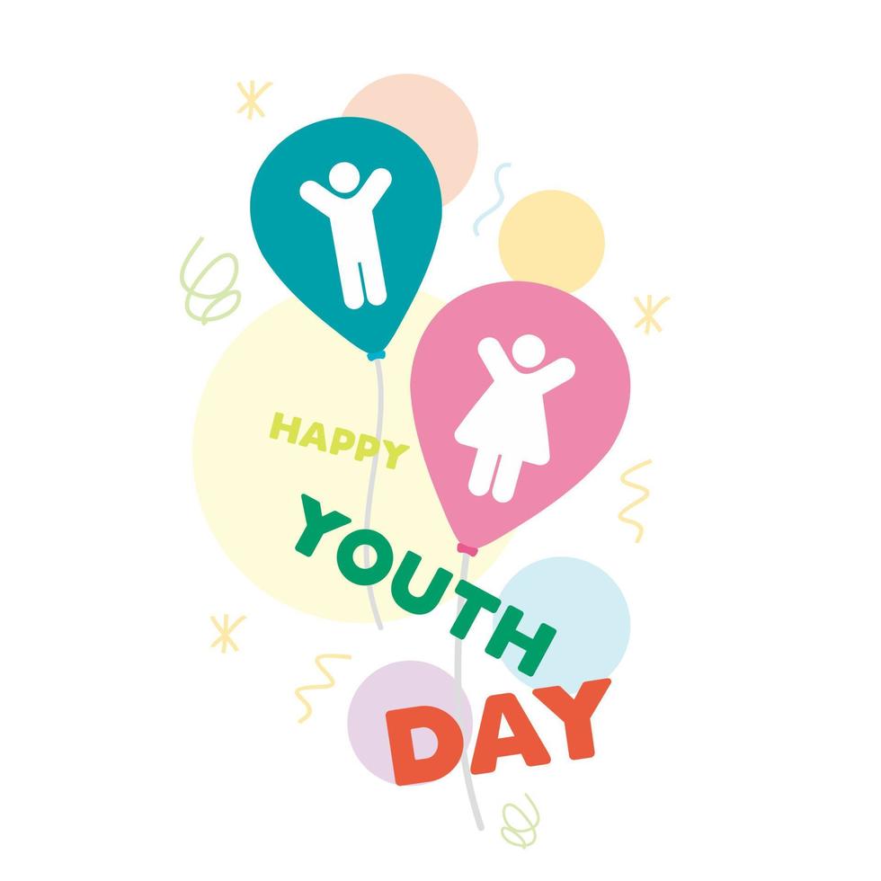 International Jugend Tag ist beobachtete jeder Jahr auf August 12. Vektor Illustration