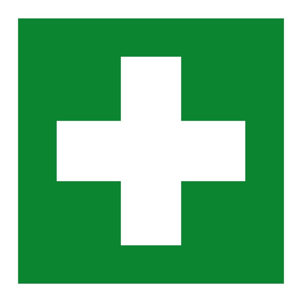 Erste-Hilfe-Raum Symbol Symbol auf weißem Hintergrund, Vektor-Illustration eps.10 vektor