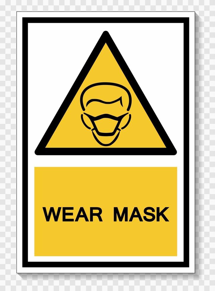 ppe icon.wear mask symbol sign isolieren auf weißem hintergrund, vektorillustration eps.10 vektor