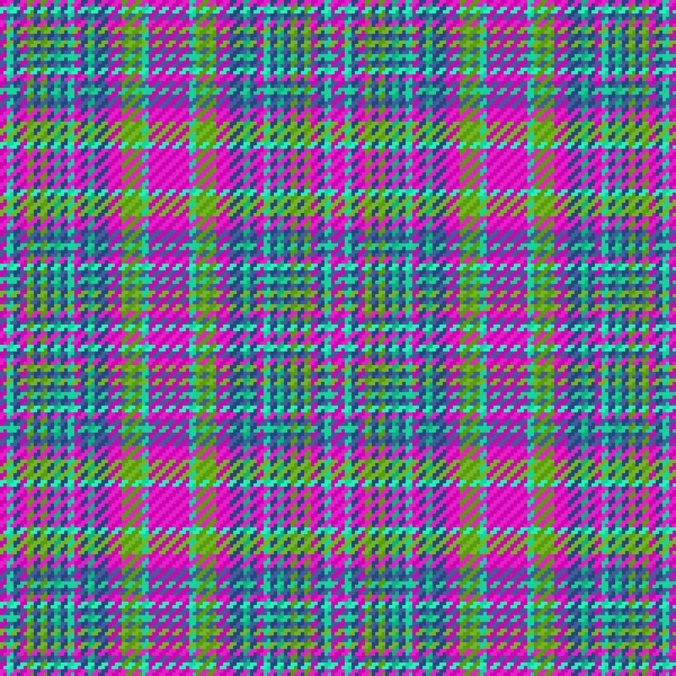 Muster Plaid Stoff. Textil- prüfen Vektor. Textur nahtlos Tartan Hintergrund. vektor