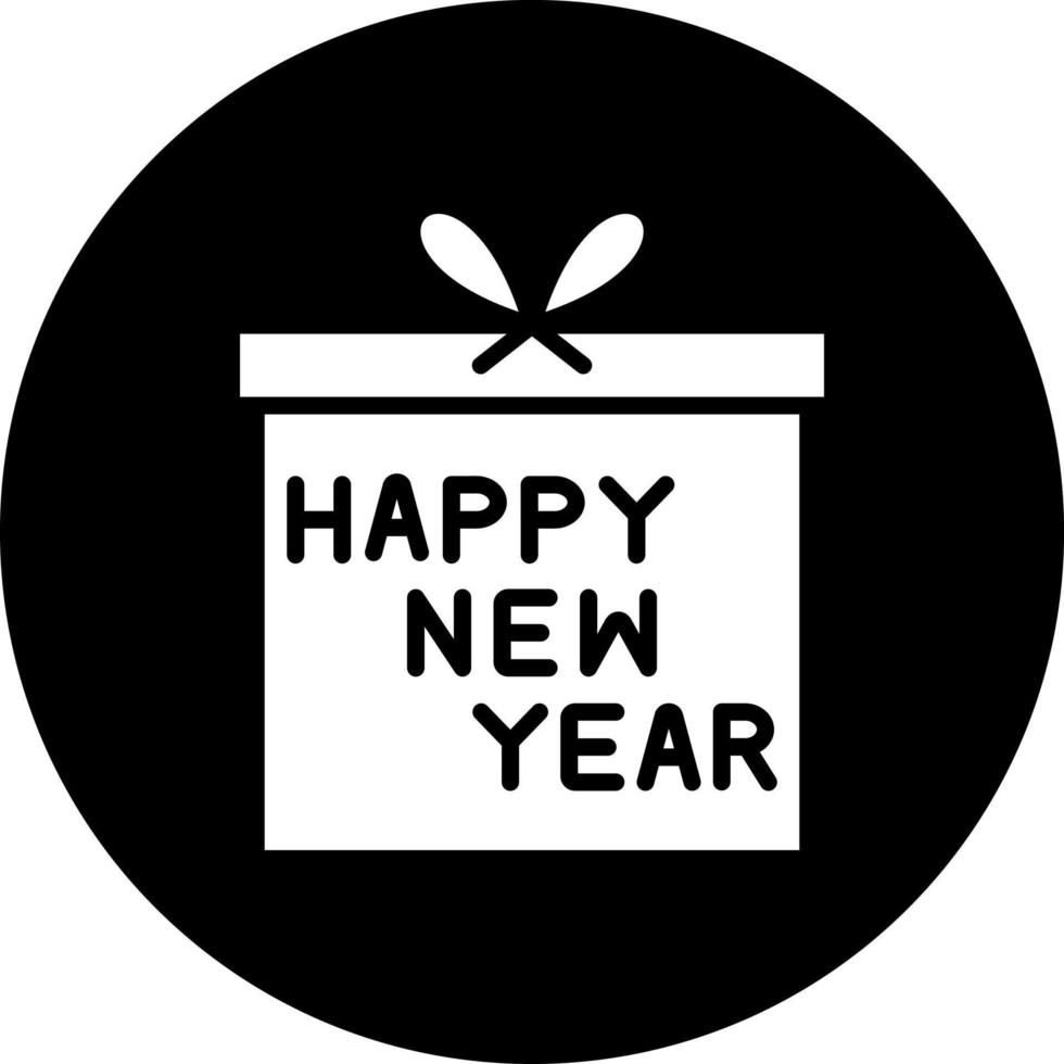 Neu Jahr Geschenk Vektor Symbol Stil