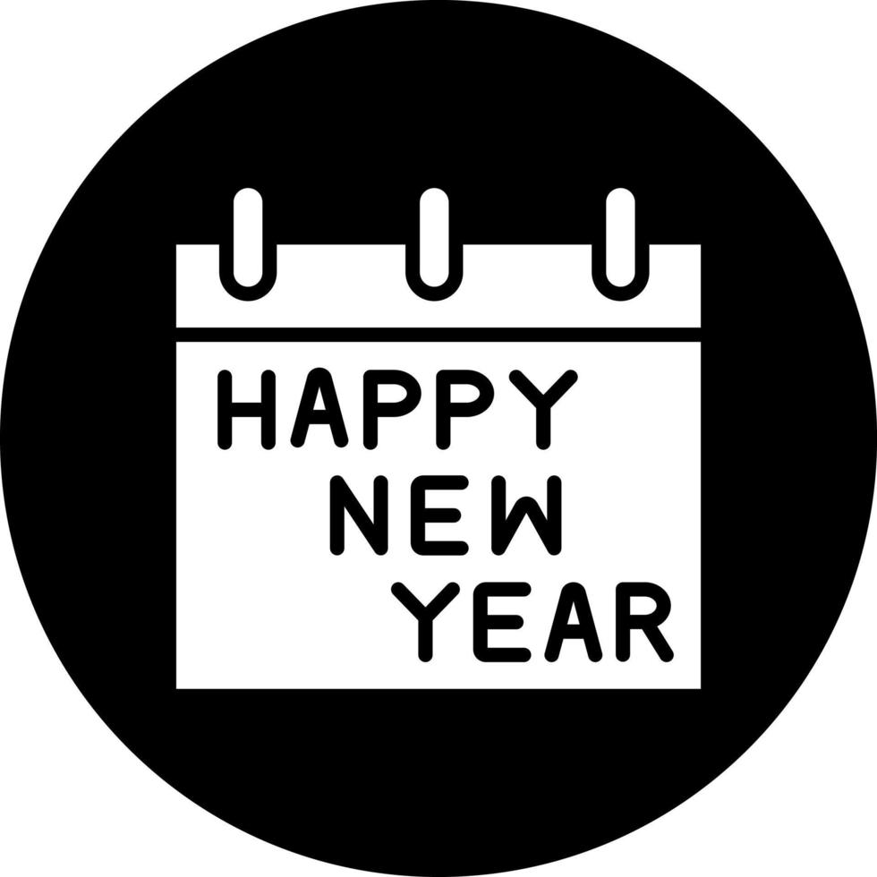 glücklich Neu Jahr Vektor Symbol Stil