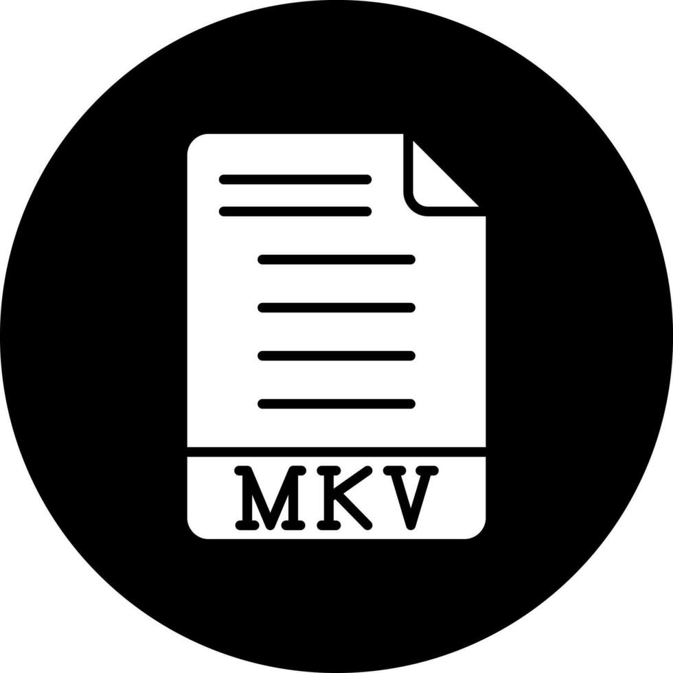 mkv vektor ikon stil