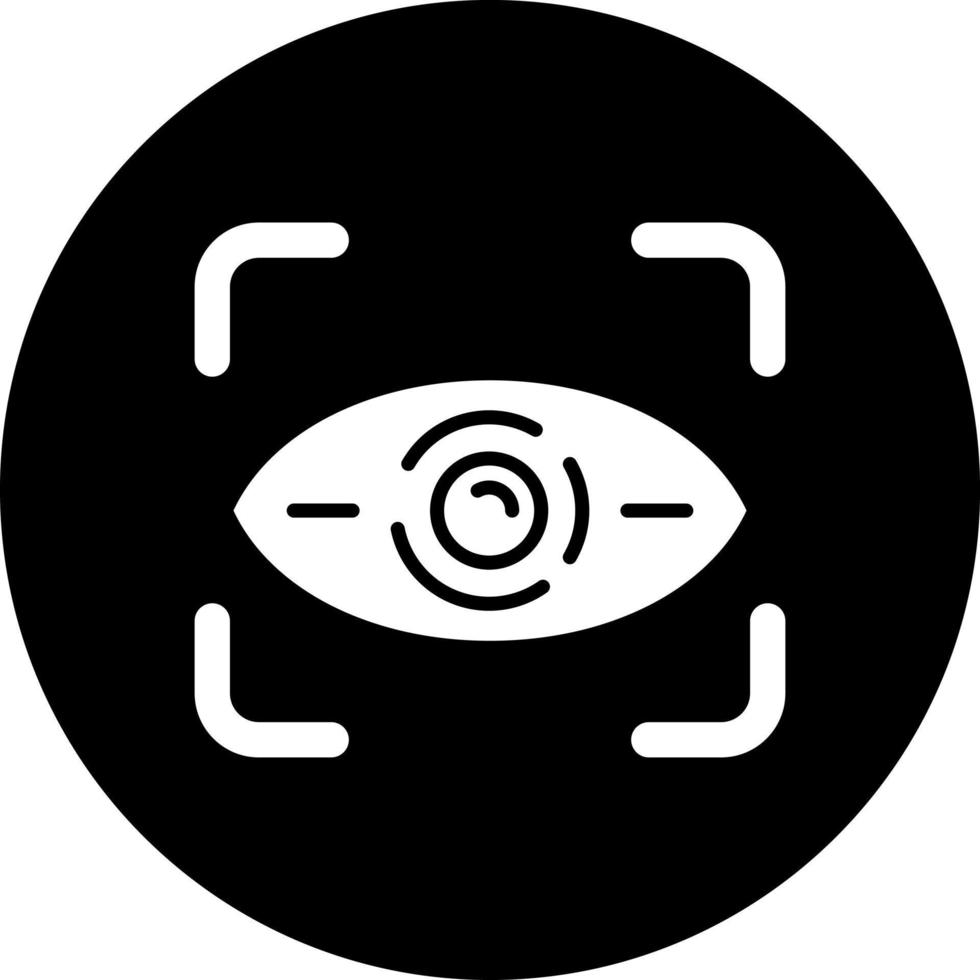 Netzhaut Scan Vektor Symbol Stil