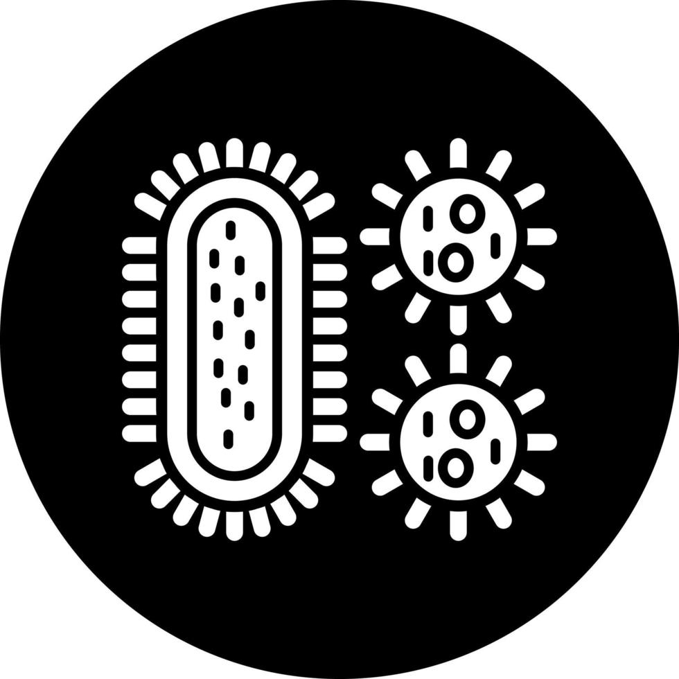 Bakterien und Virus Vektor Symbol Stil