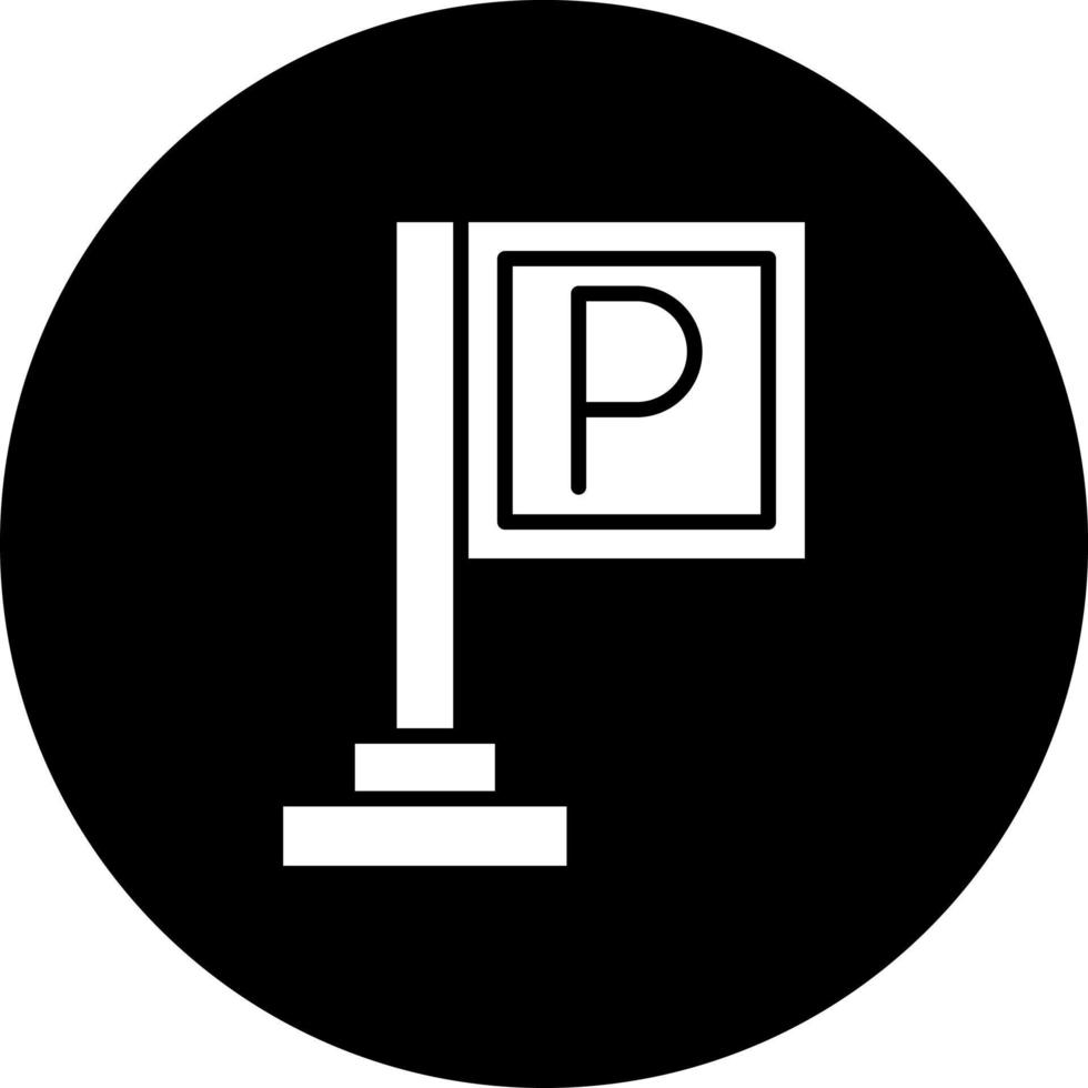 Parkplatz Vektor Symbol Stil