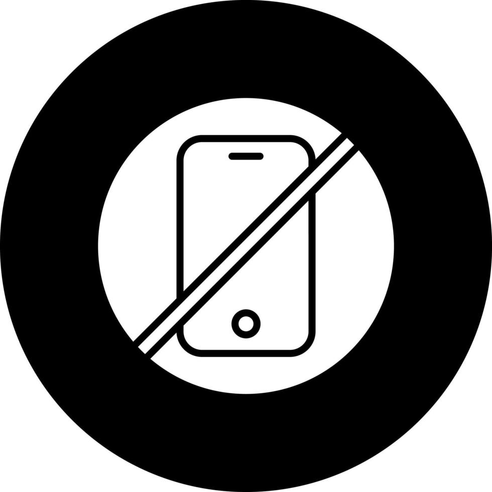 Nein Telefon Vektor Symbol Stil