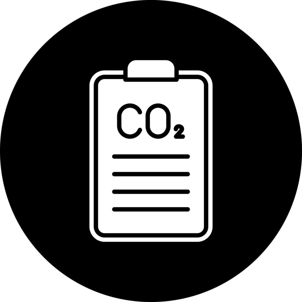 Kohlenstoff Dioxid Bericht Vektor Symbol Stil