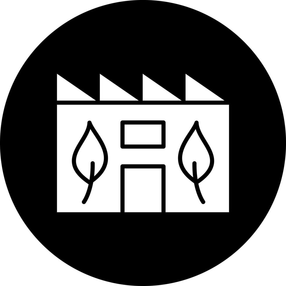 Grün Fabrik Vektor Symbol Stil