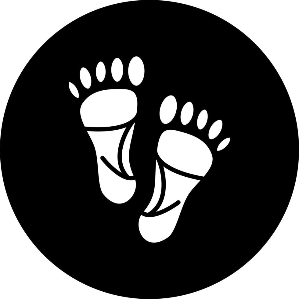 Kohlenstoff Fußabdruck Vektor Symbol Stil