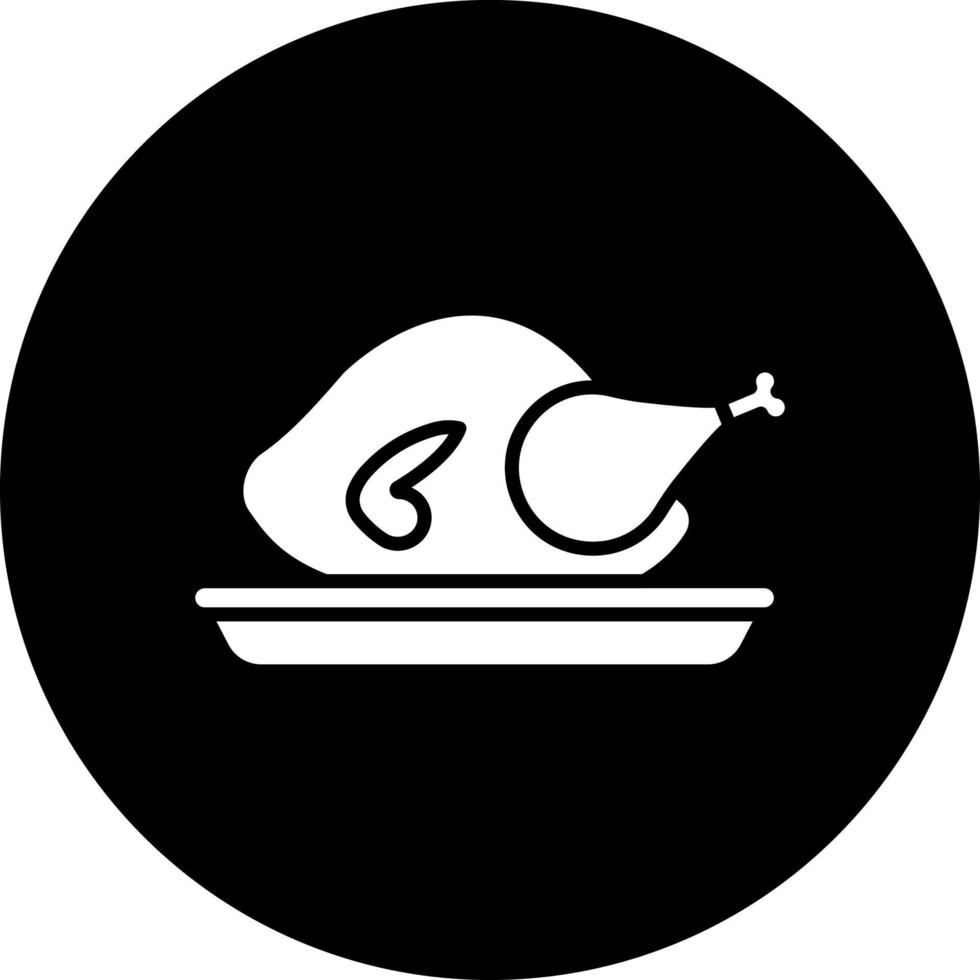 gebraten Hähnchen Vektor Symbol Stil