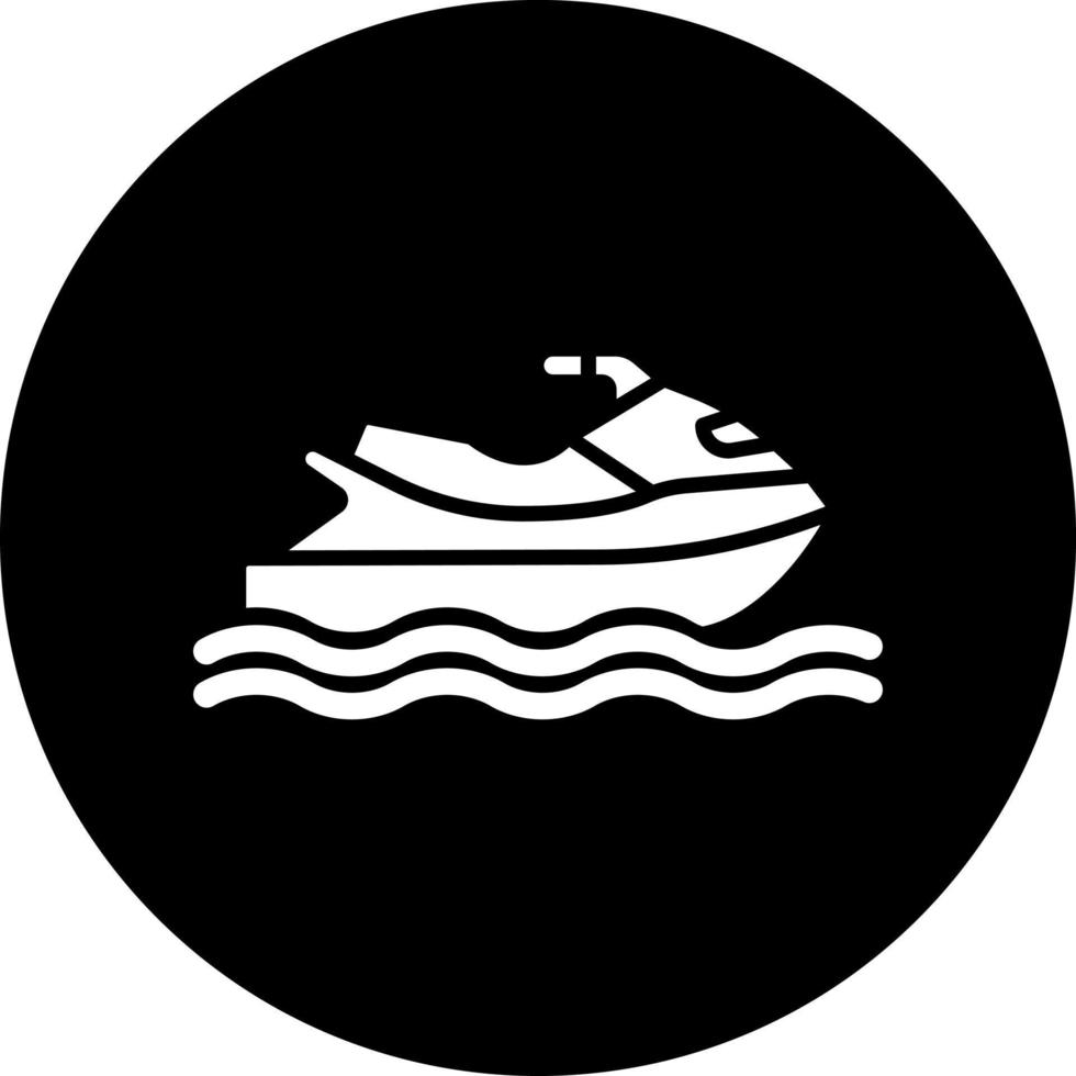 Jet Ski Vektor Symbol Stil