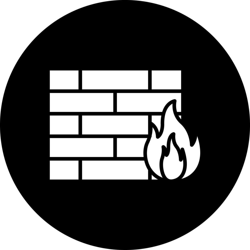 brandvägg vektor ikon stil