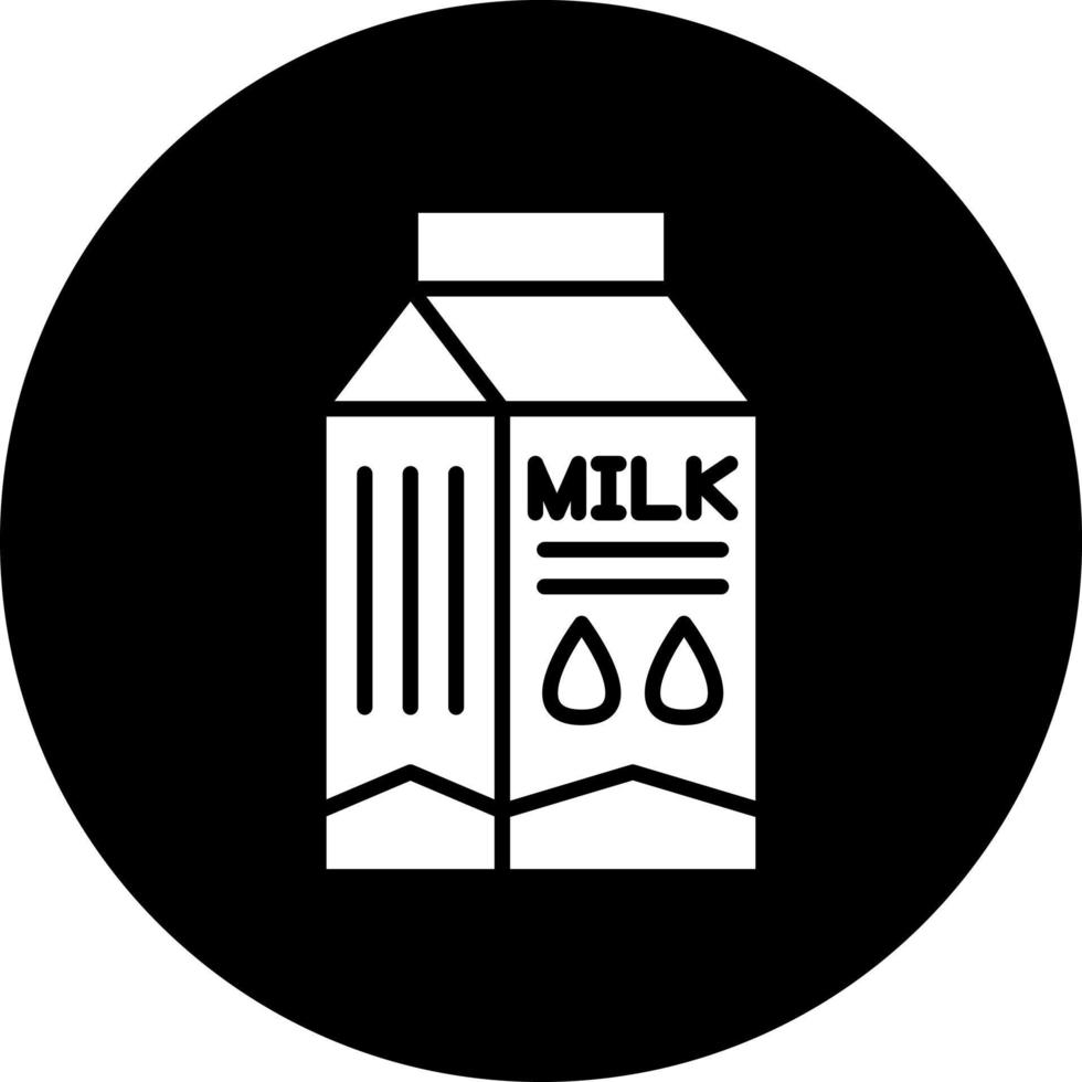 mjölk låda vektor ikon stil