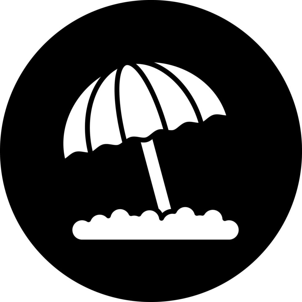 Strand Regenschirm Vektor Symbol Stil