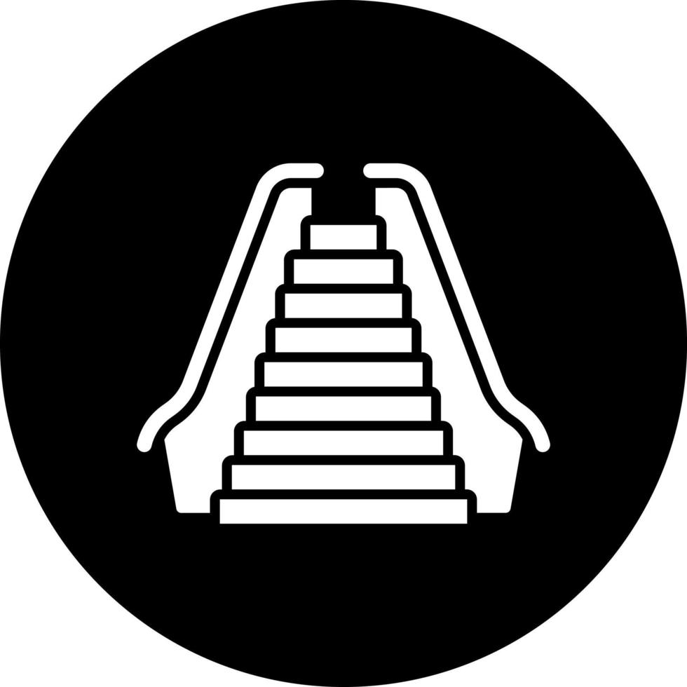 rulltrappa vektor ikon stil