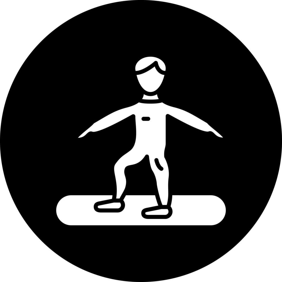 Person Surfen Vektor Symbol Stil