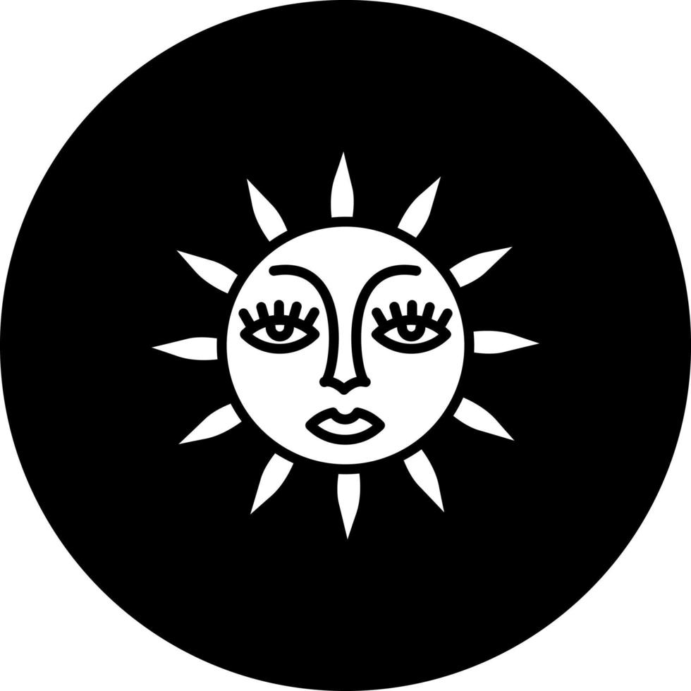 Sonne mit Gesicht Vektor Symbol Stil