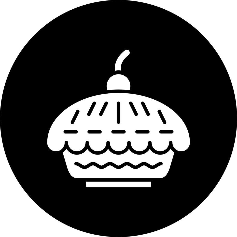 Kirsche Kuchen Vektor Symbol Stil