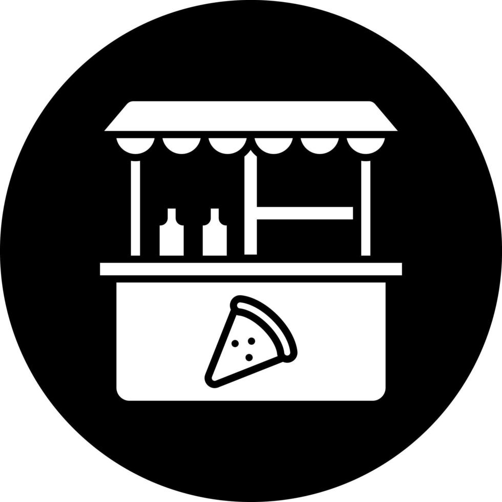 Pizza Stall Vektor Symbol Stil