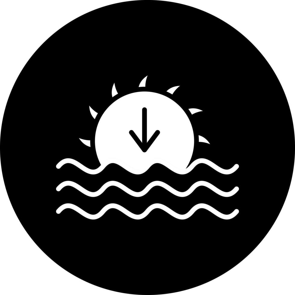 Sonnenuntergang Vektor Symbol Stil