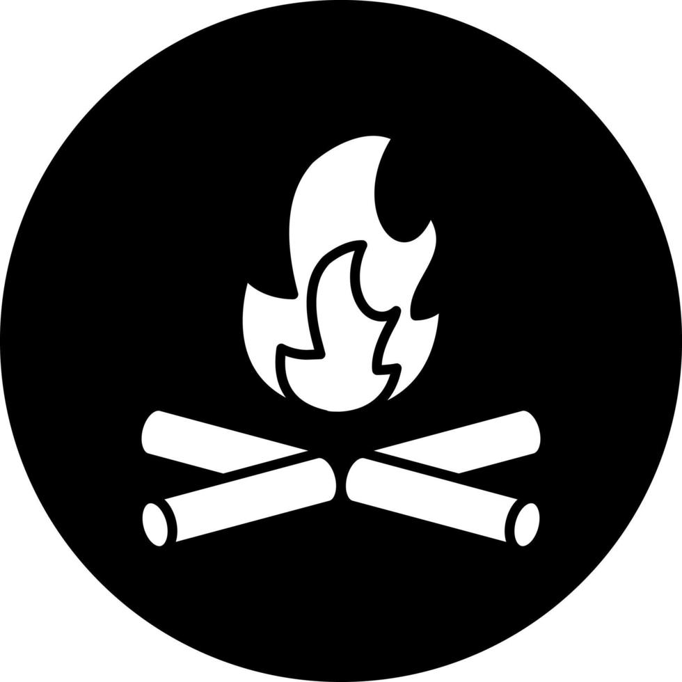 Lagerfeuer Vektor Symbol Stil