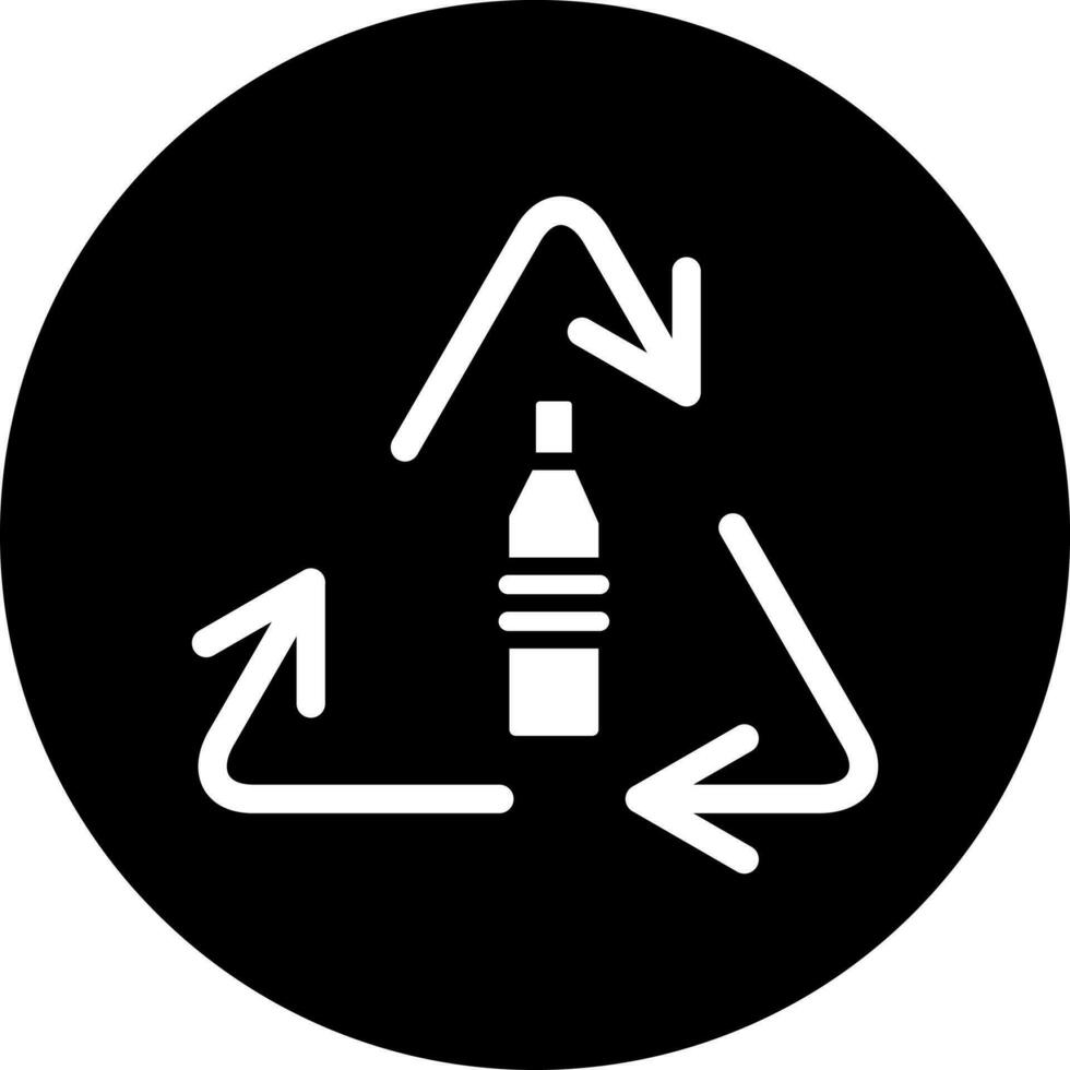 Plastik recyceln Vektor Symbol Stil