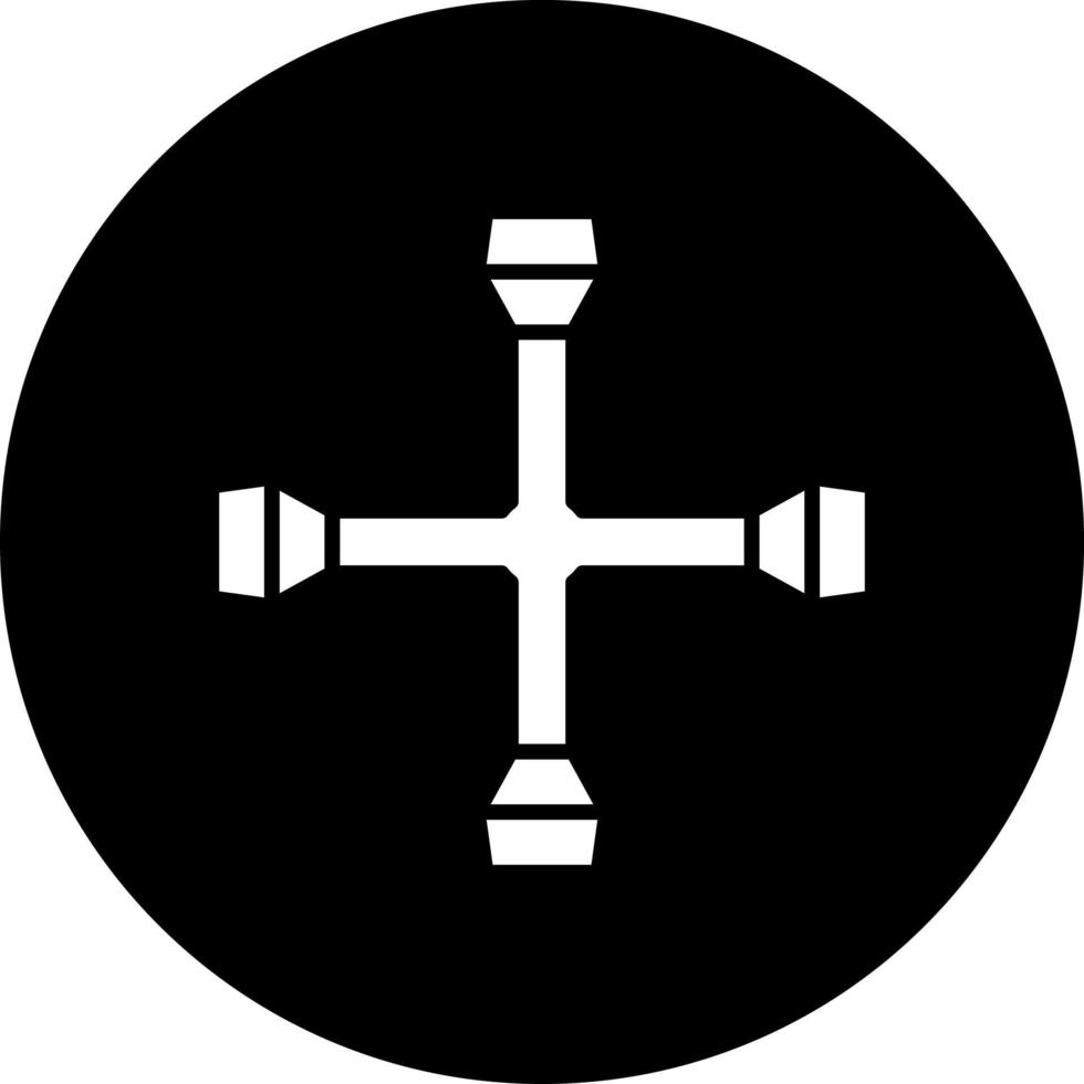 Kreuz Schlüssel Vektor Symbol Stil