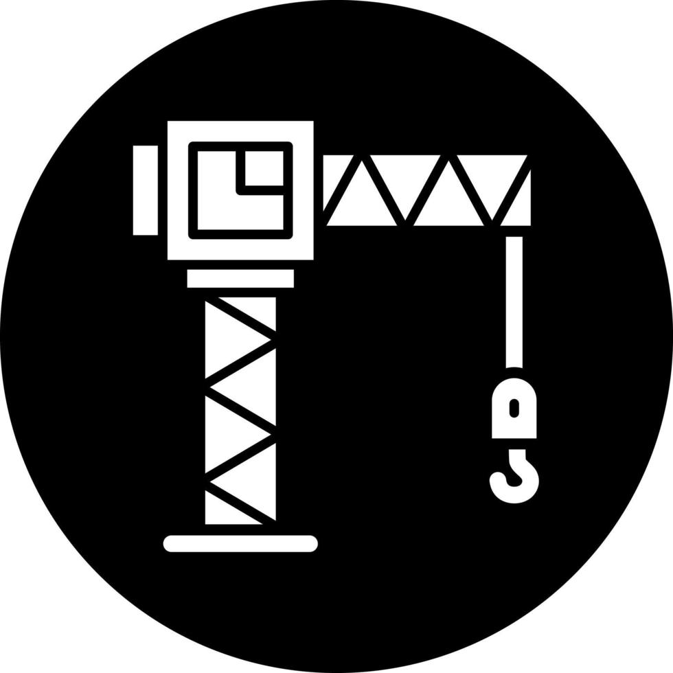 Turm Kran Vektor Symbol Stil