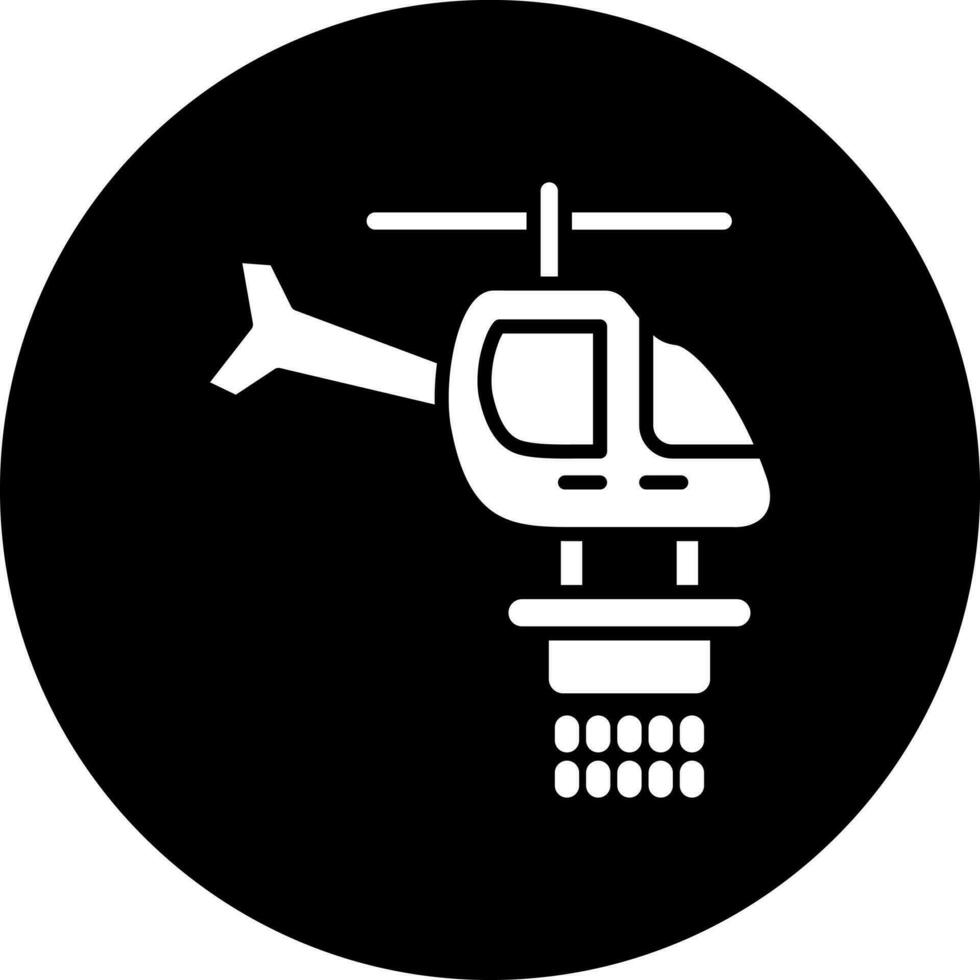 Feuerwehrmann Hubschrauber Vektor Symbol Stil