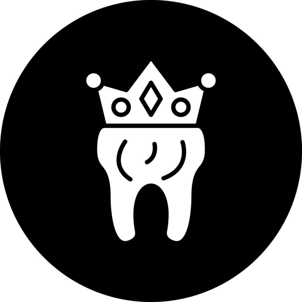 Dental Krone Vektor Symbol Stil