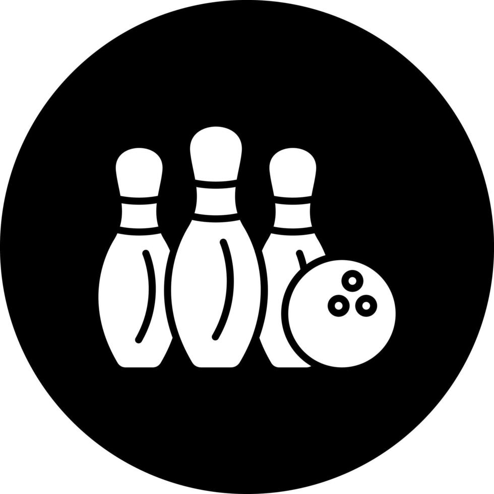 bowling vektor ikon stil