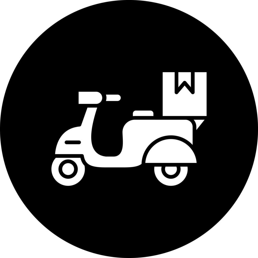 Motorrad Lieferung Vektor Symbol Stil