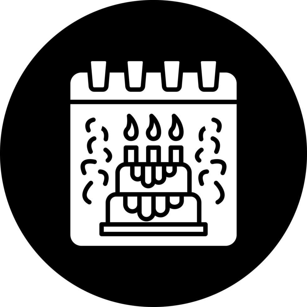 Geburtstag Datum Vektor Symbol Stil